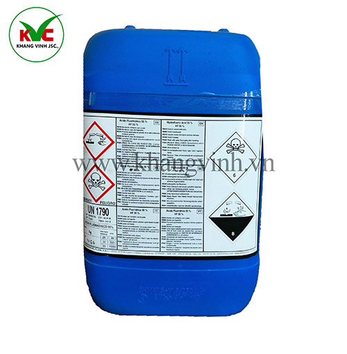Acid hydrofloric - HF TBN - Hóa Chất Khang Vinh - Công Ty Cổ Phần Khang Vinh
